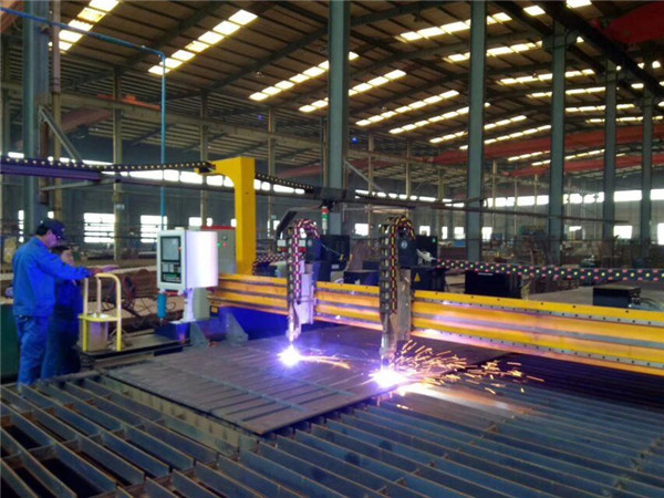 sterk aluminium, cross beam gantry cnc plasma skjære slitting maskin med CE / ISO